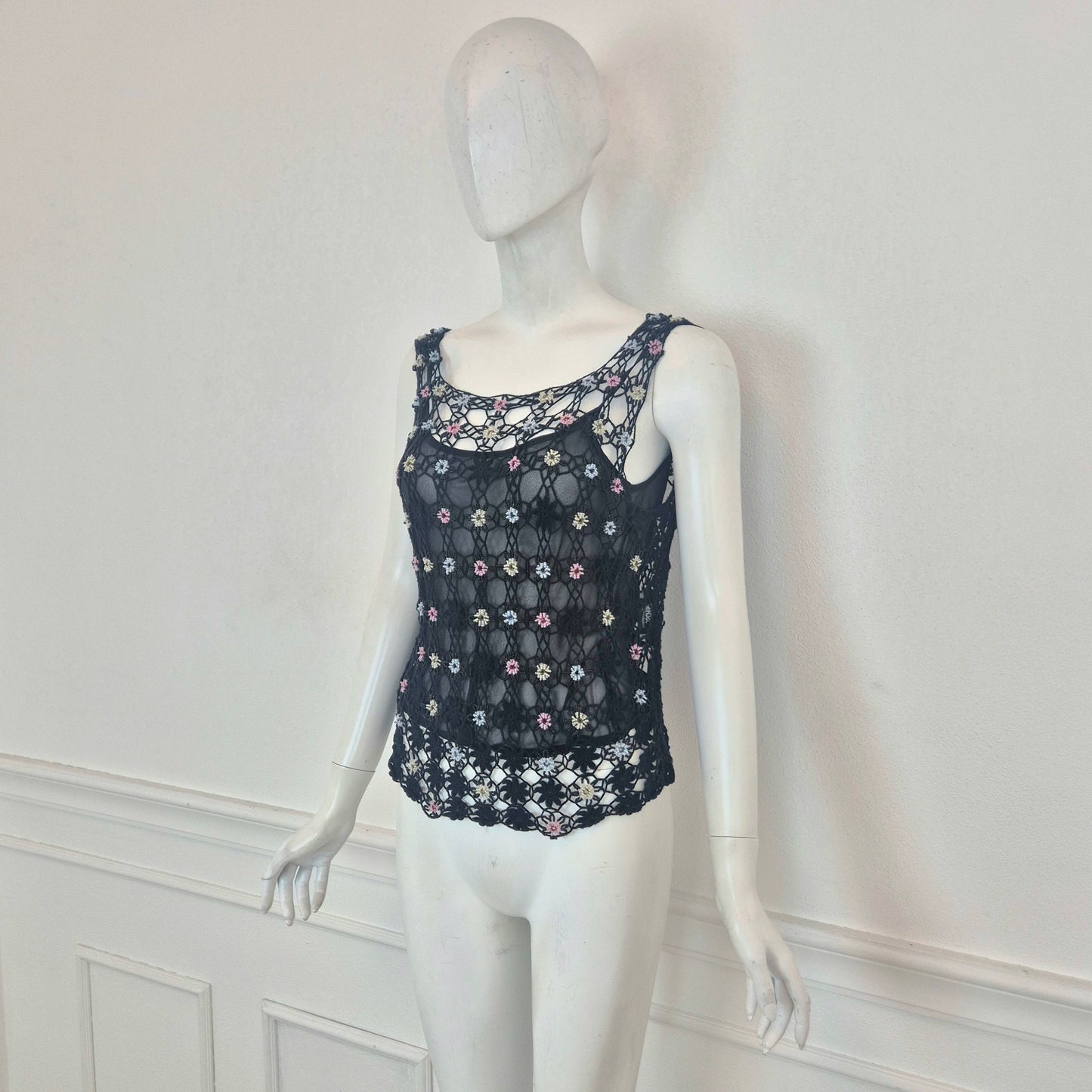Moschino | Top crochet perline