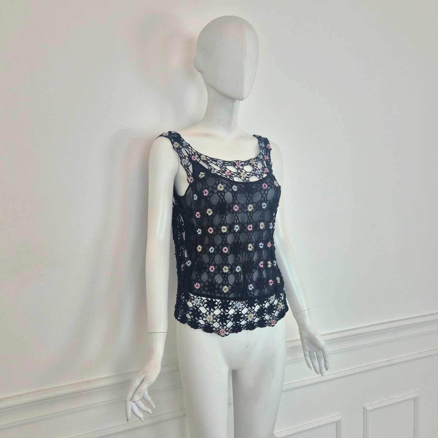 Moschino | Top crochet perline