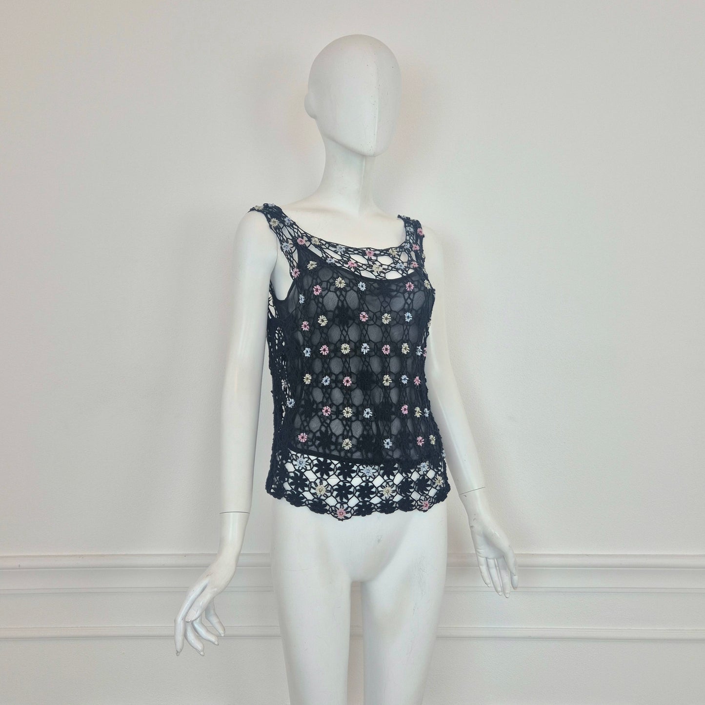 Moschino | Top crochet perline
