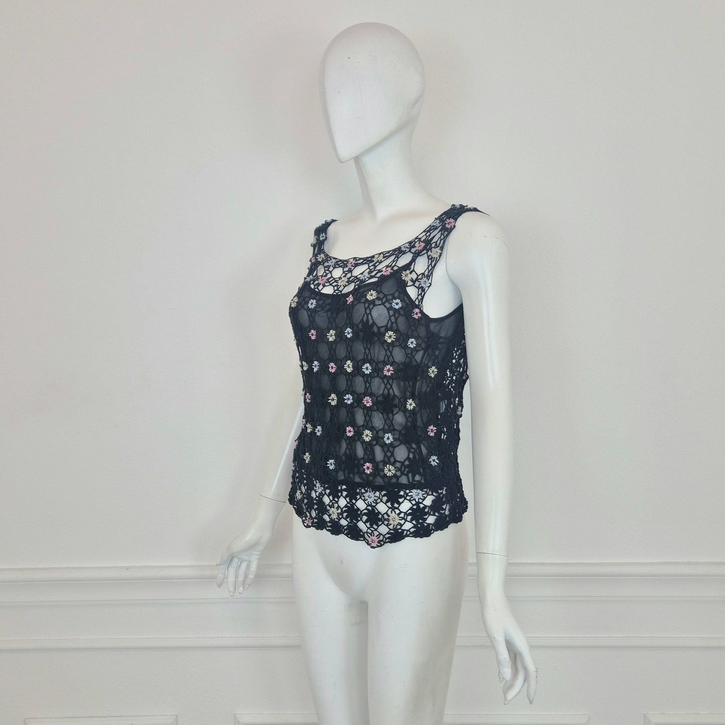 Moschino | Top crochet perline
