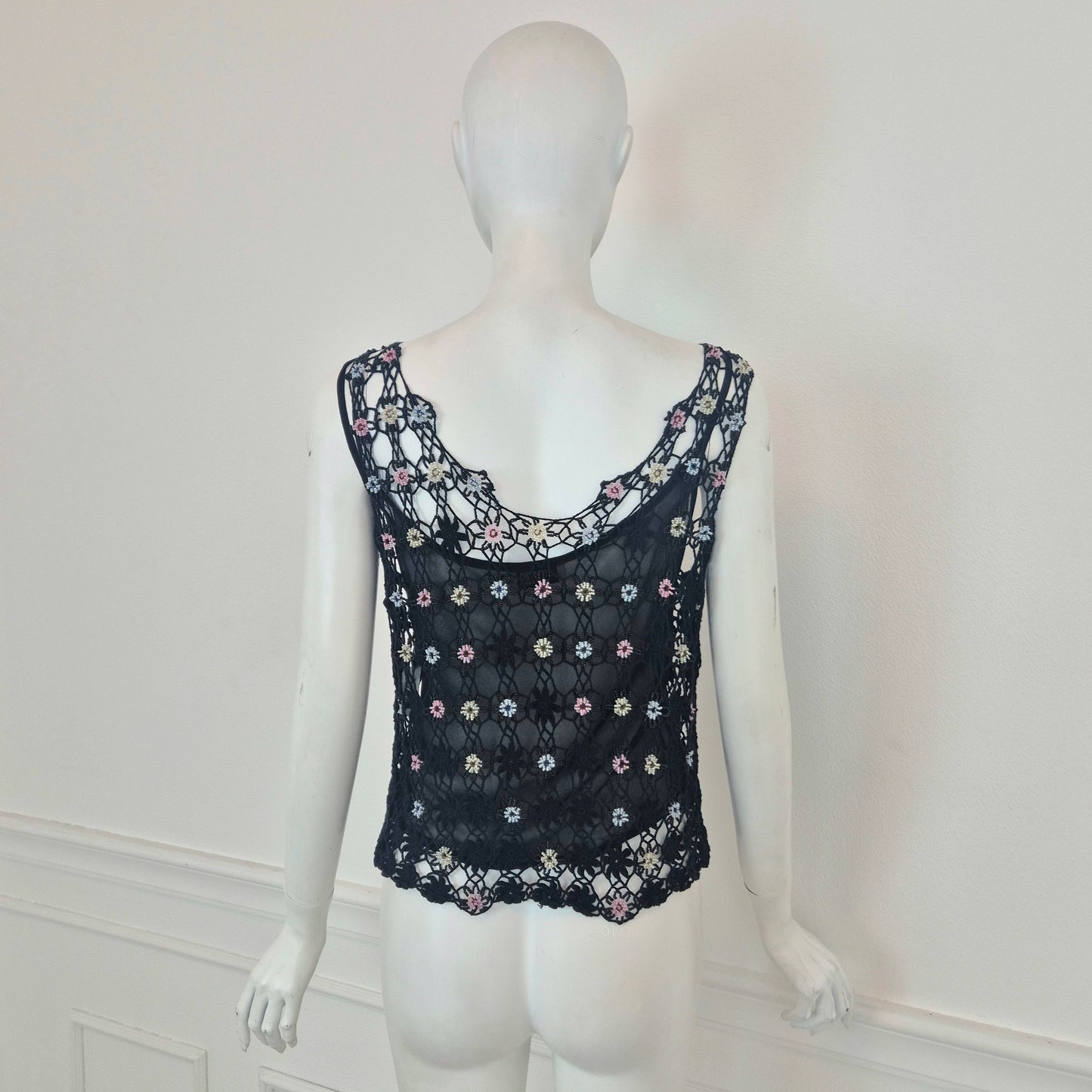 Moschino | Top crochet perline