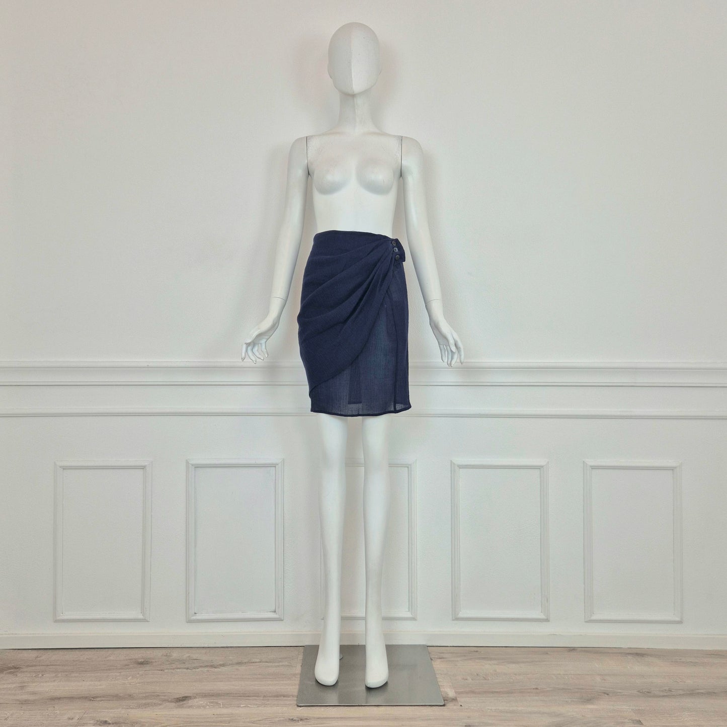Romeo Gigli | Gonna blu bottoncini 1995