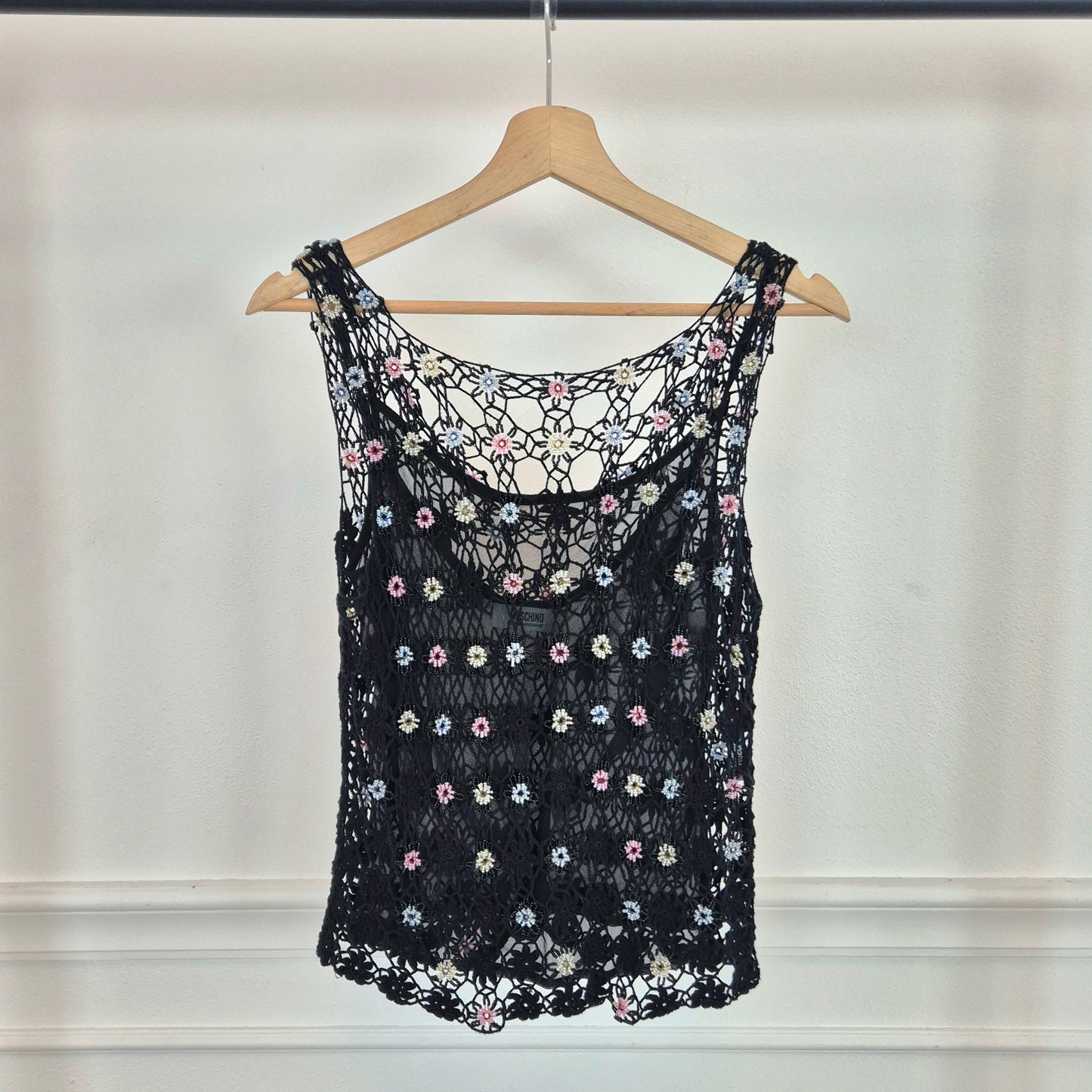 Moschino | Top crochet perline