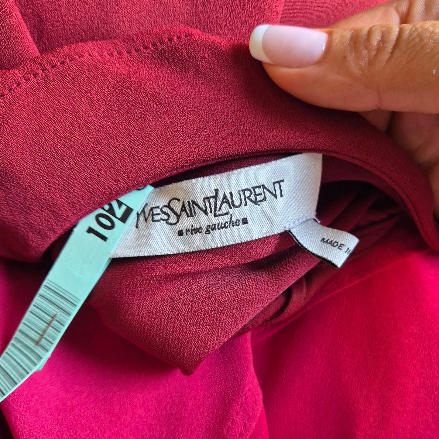 Yves Saint Laurent | Abito in viscosa tre colori 2003