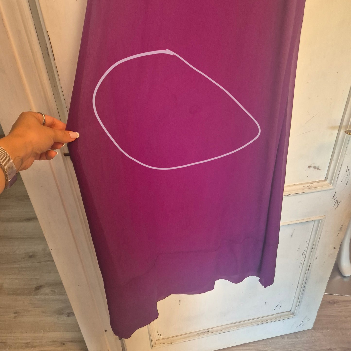 Romeo Gigli | Abito lungo viola semitrasparente