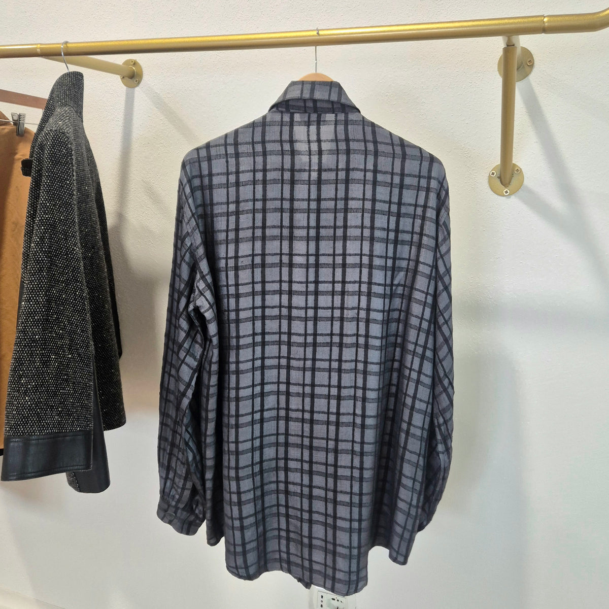 Romeo Gigli | Camicia seta grezza quadri 1995