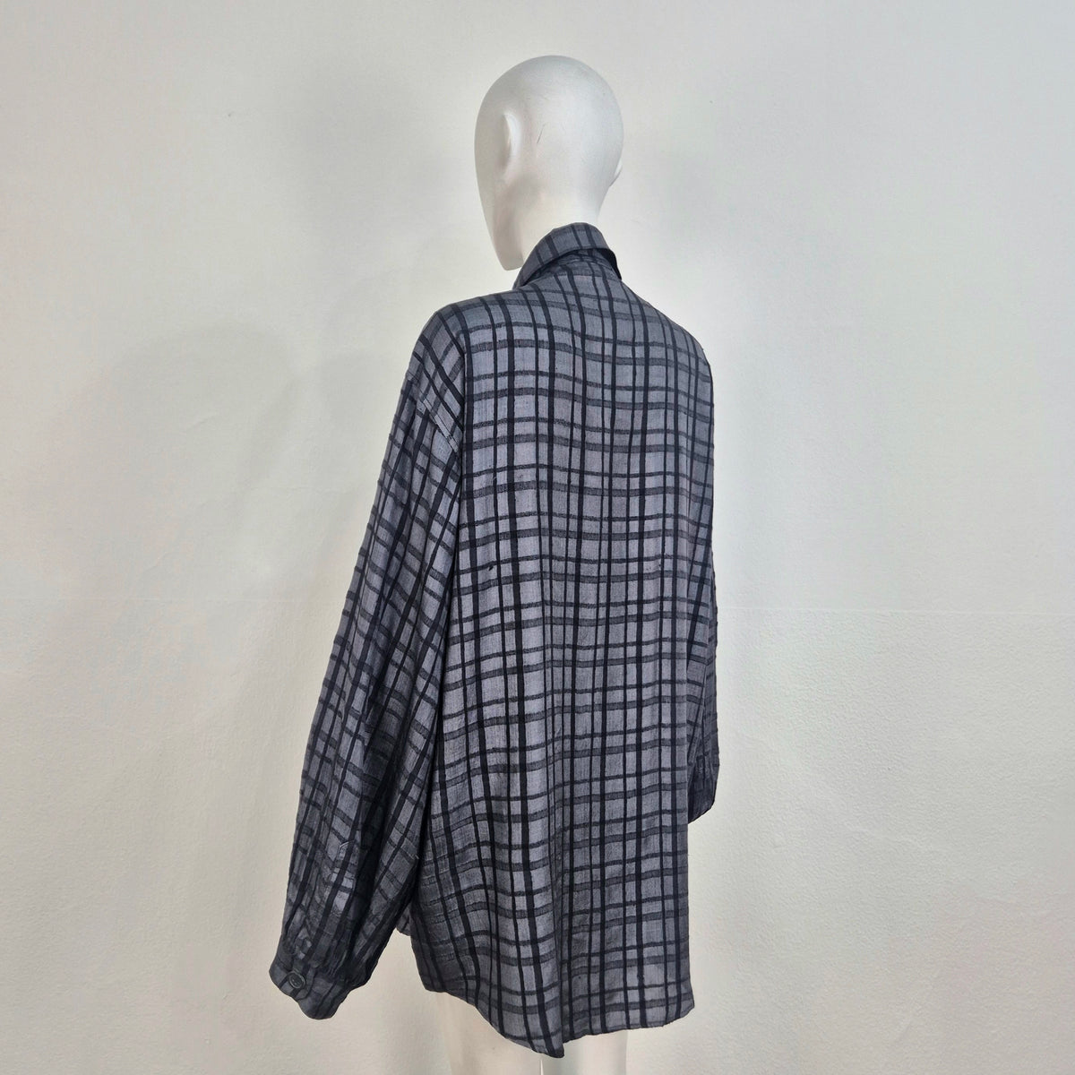 Romeo Gigli | Camicia seta grezza quadri 1995