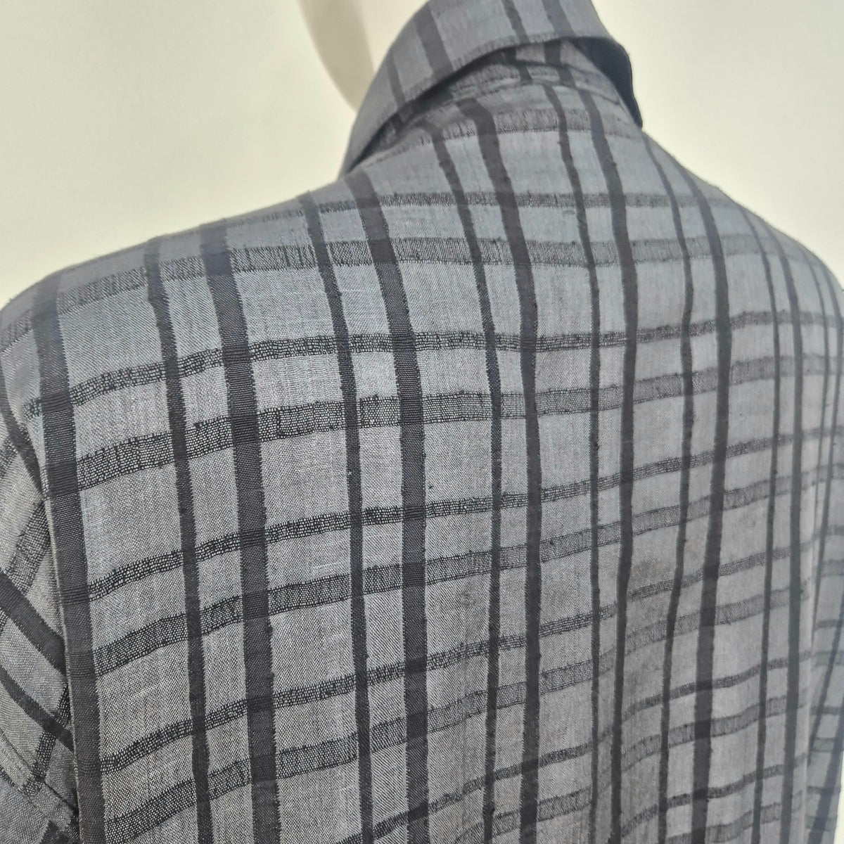 Romeo Gigli | Camicia seta grezza quadri 1995
