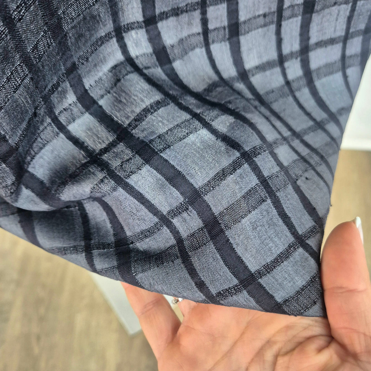 Romeo Gigli | Camicia seta grezza quadri 1995