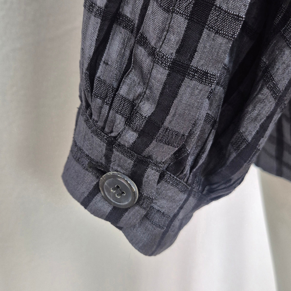 Romeo Gigli | Camicia seta grezza quadri 1995