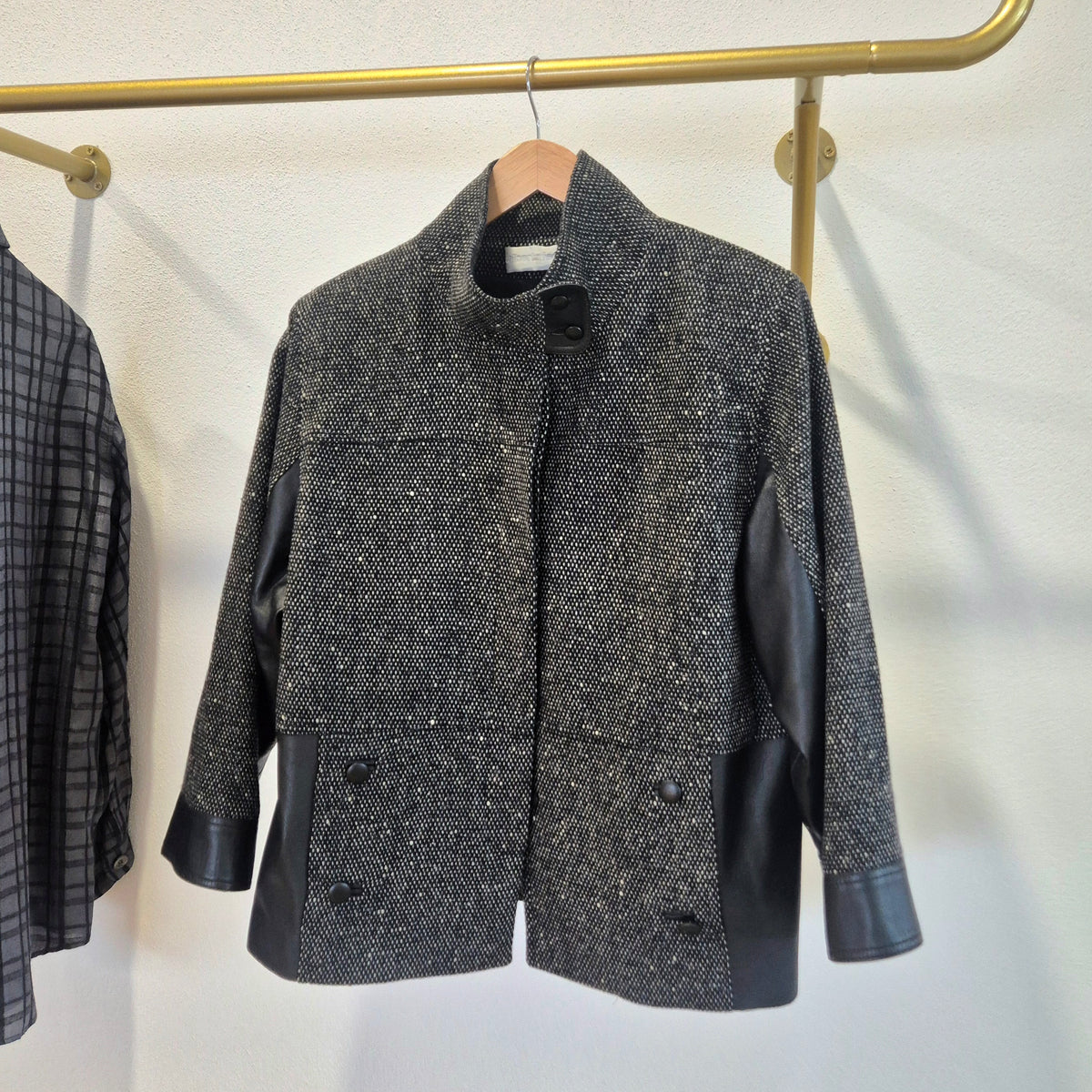 Alberta Ferretti | Giacca in lana e pelle