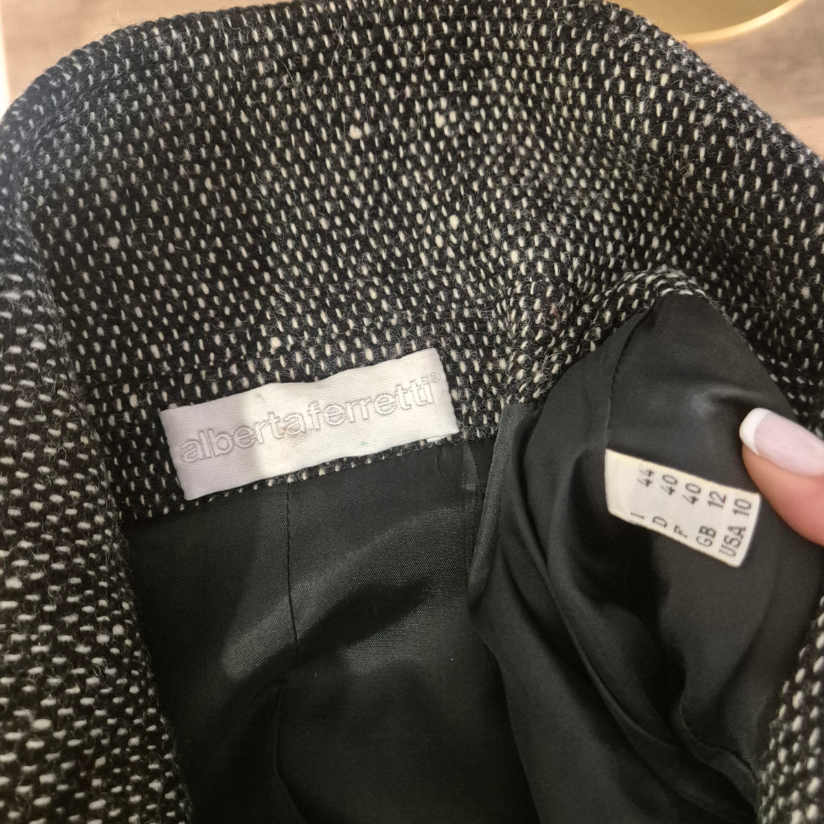 Alberta Ferretti | Giacca in lana e pelle