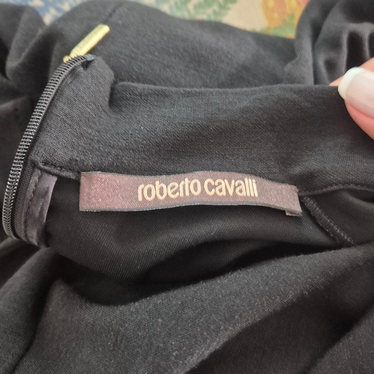 Roberto Cavalli | Abito nero con cintura