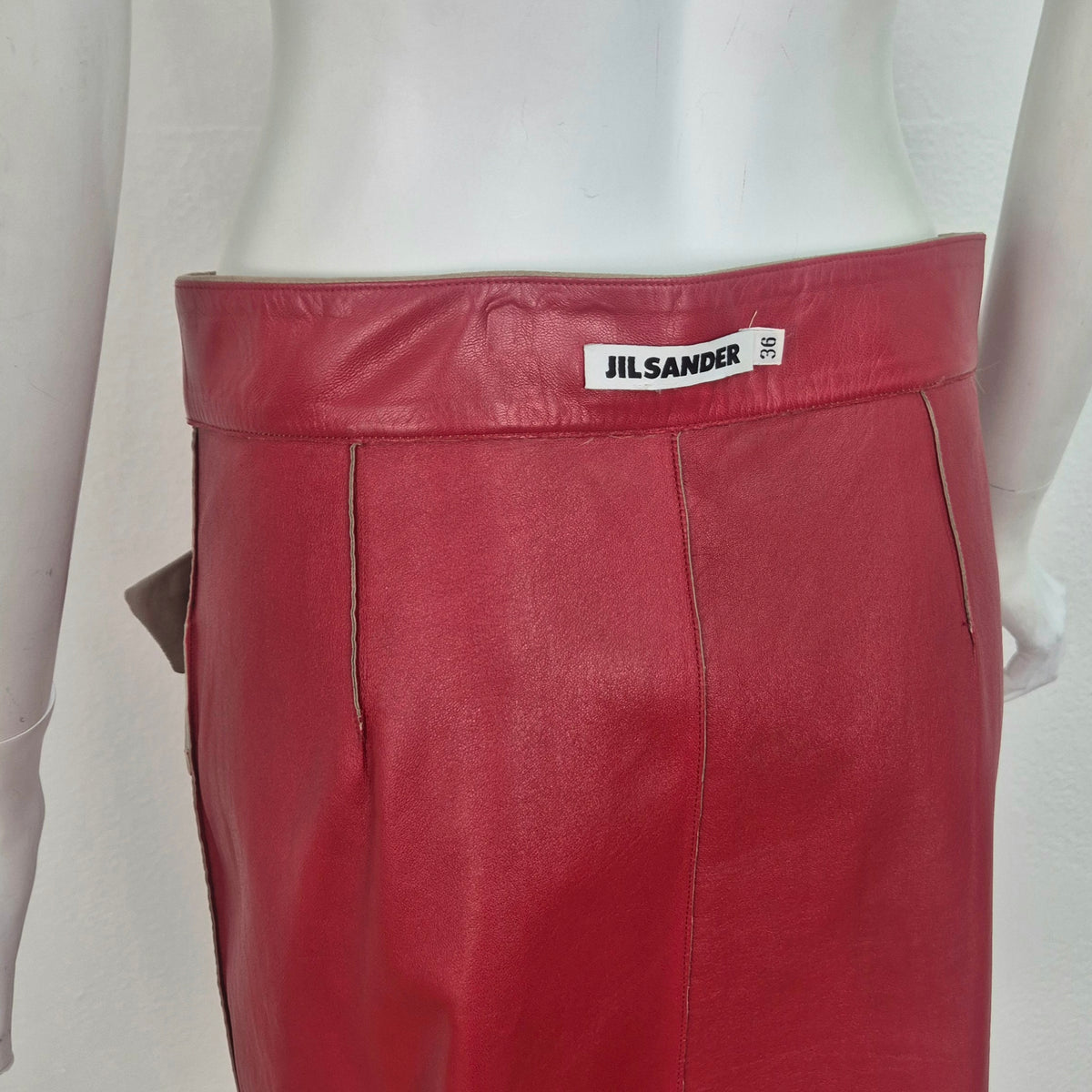 Jil Sander | Gonna double face pelle / suede
