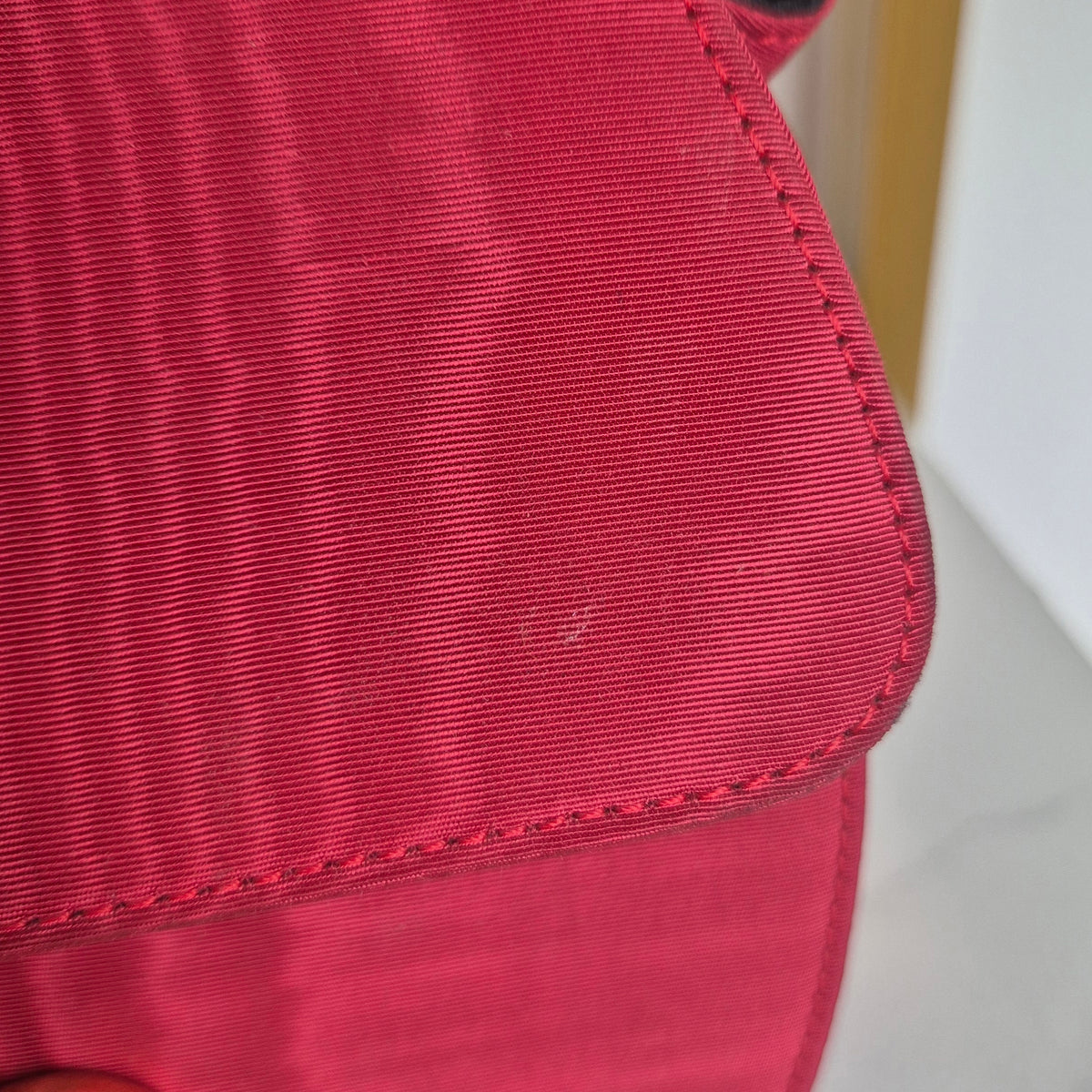 Moschino | Micro bag seta rossa devoré