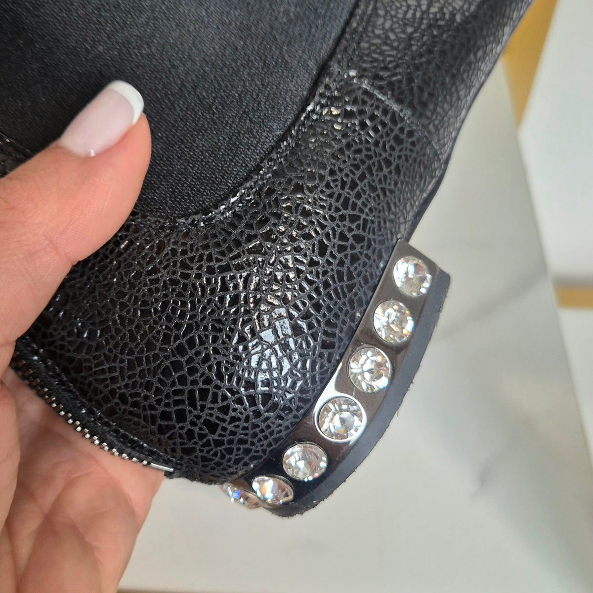 Miu Miu | Chelsea Boots pelle nera cracklè