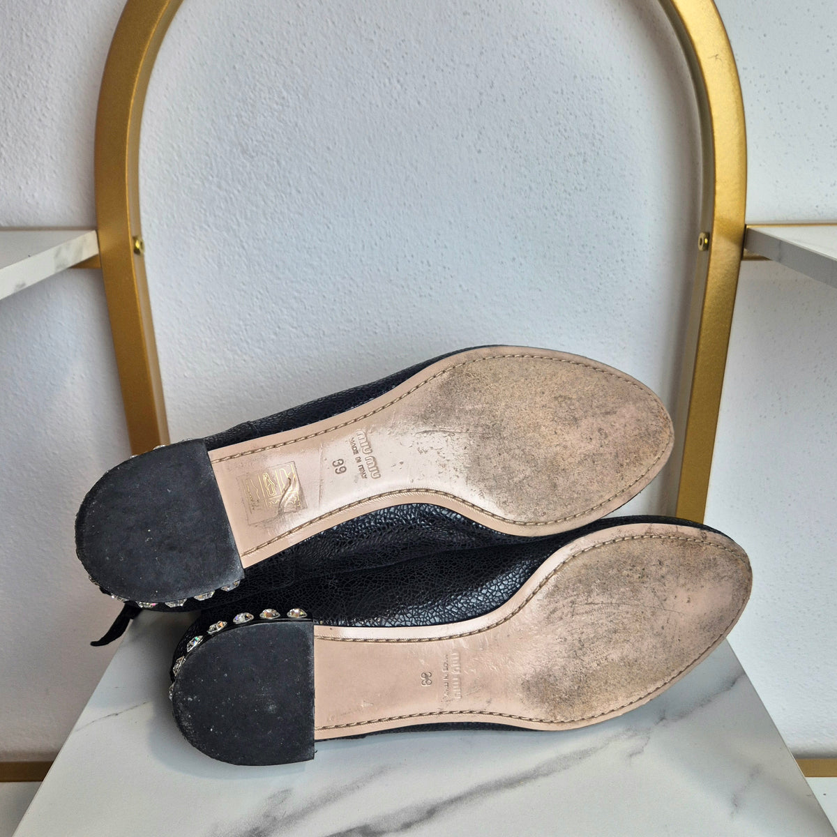Miu Miu | Chelsea Boots pelle nera cracklè