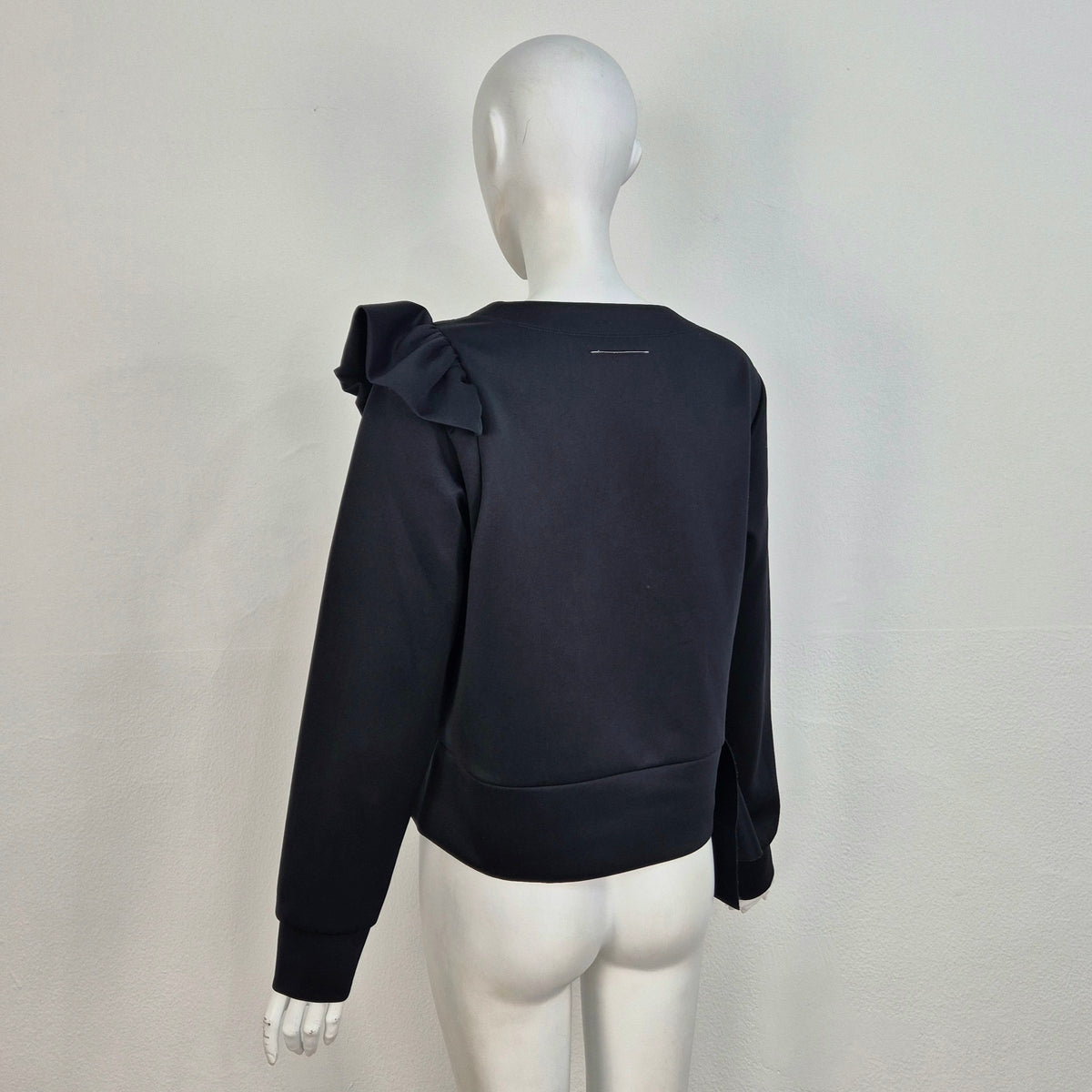 MM6 Maison Margiela | Felpa nera con volant