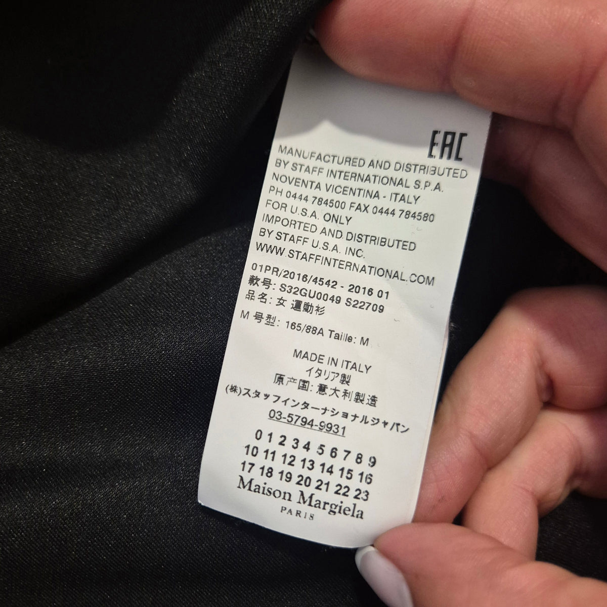 MM6 Maison Margiela | Felpa nera con volant