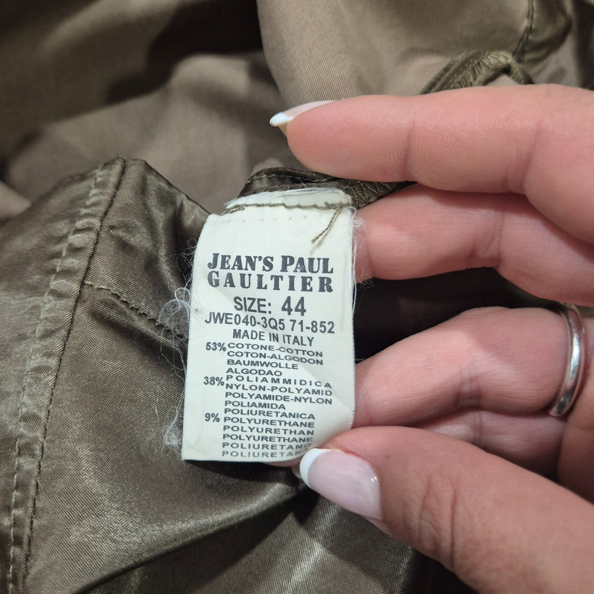 Jean Paul Gaultier | gonna verde militare