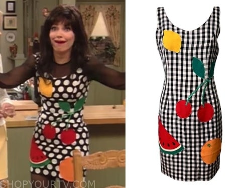 Moschino | Vichy fruit dress