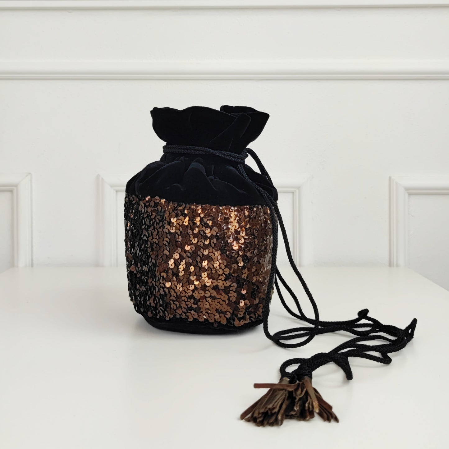 Yves Saint Laurent | Borsa vintage velluto e paillettes