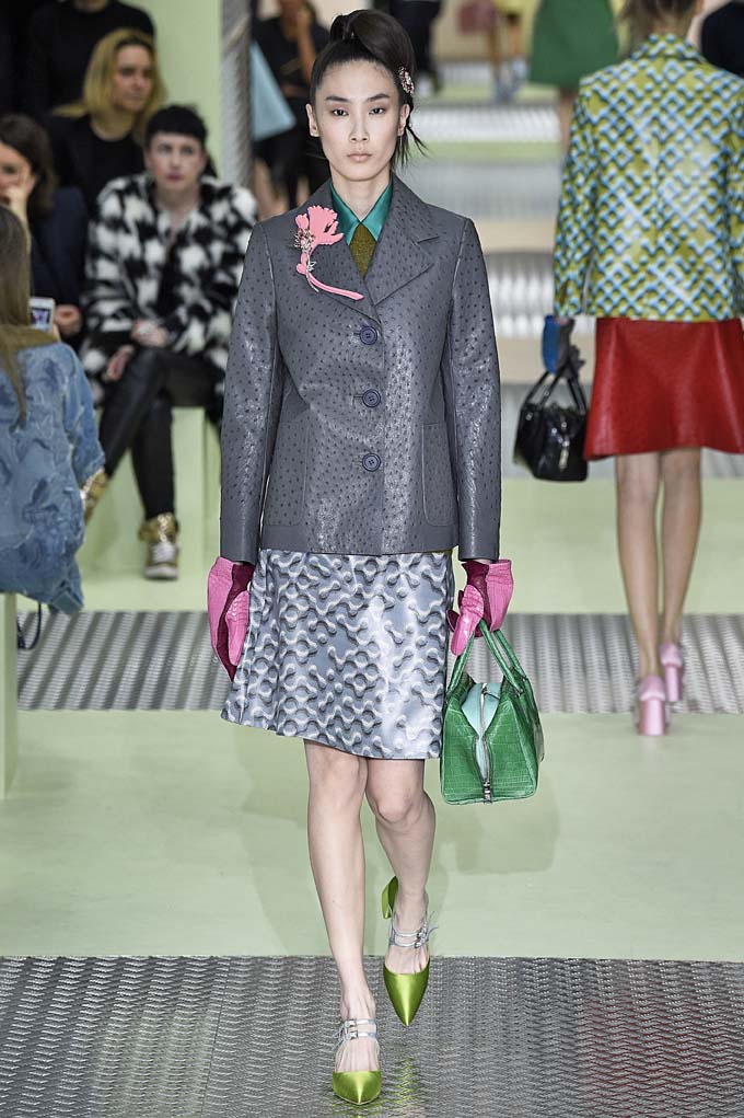 Prada | Gonna Fw 2015 molecule print