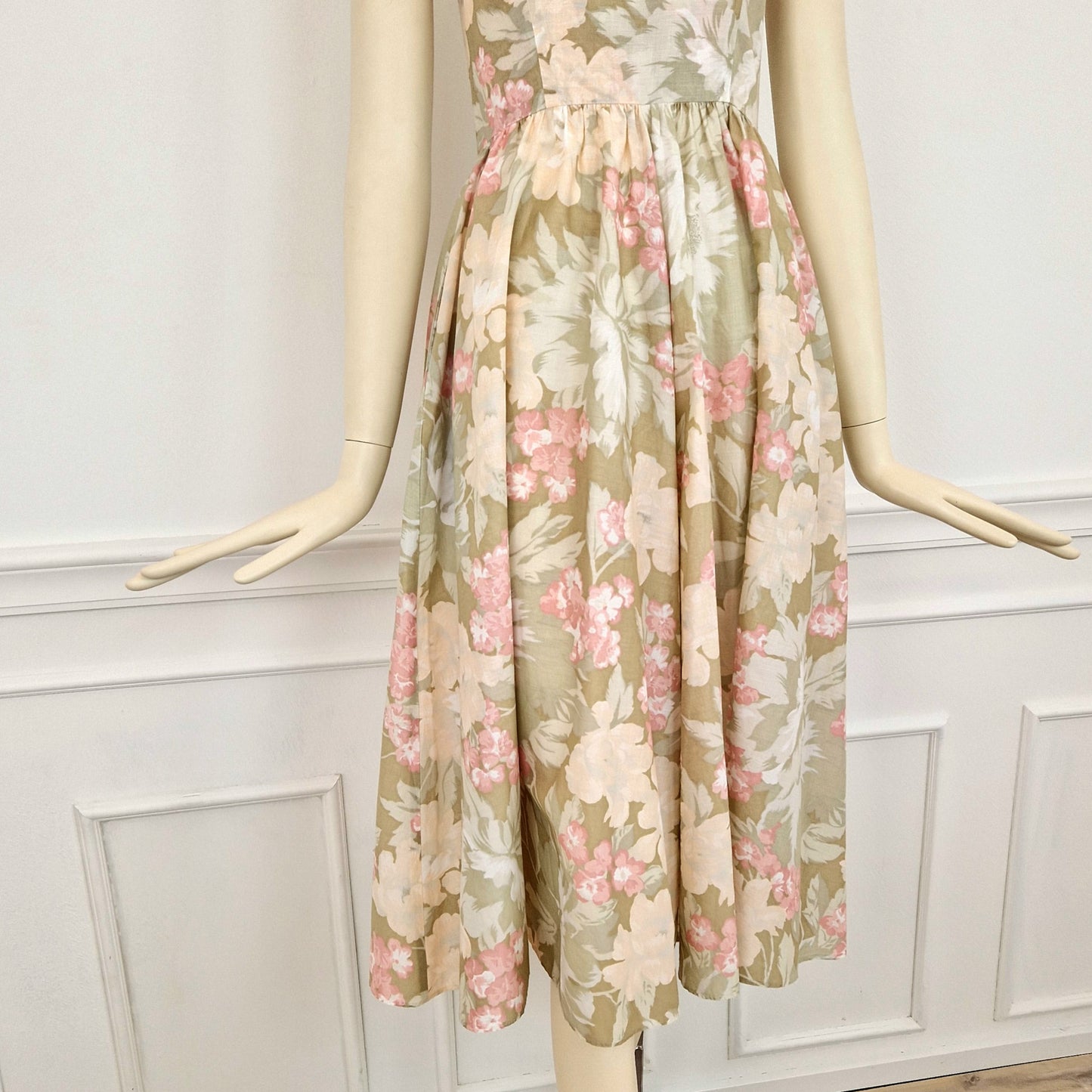 Abito vintage Cacharel beige fiori