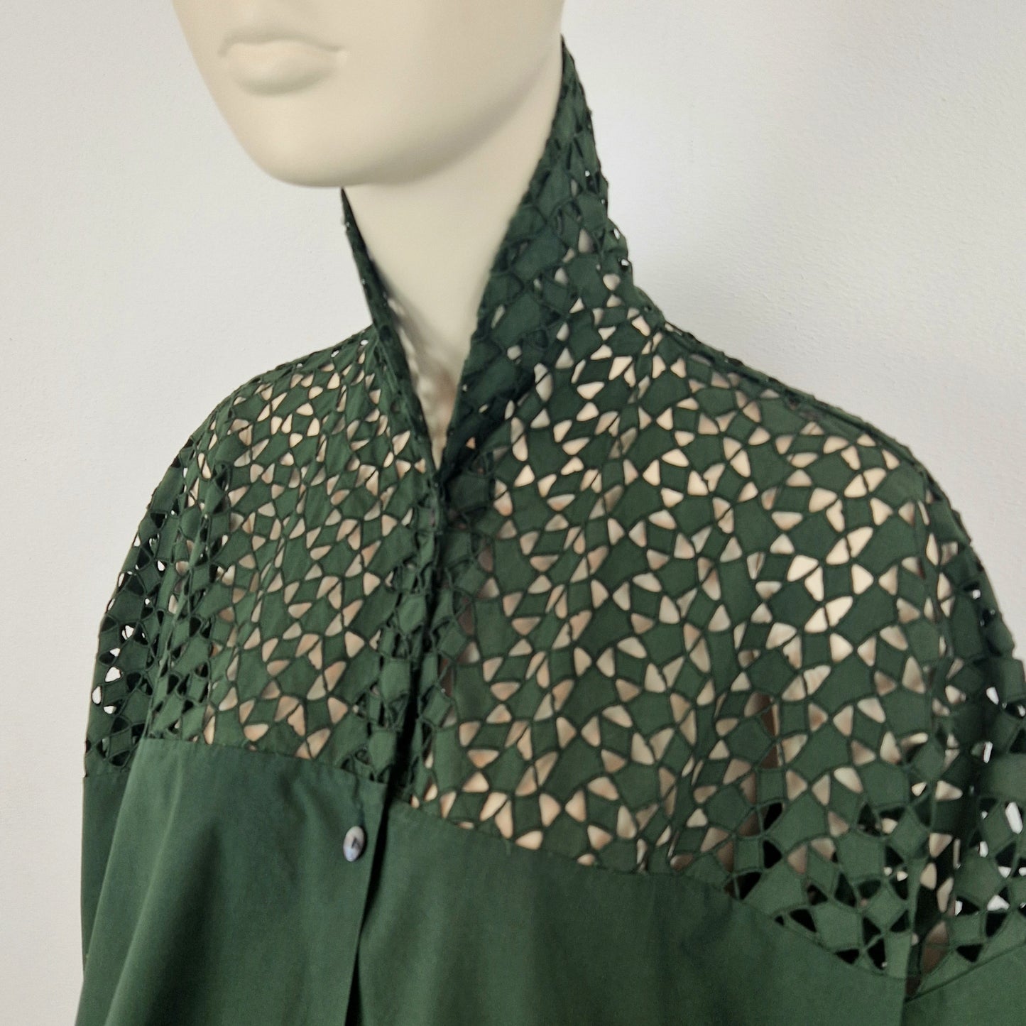 Camicia Romeo Gigli verde oversize