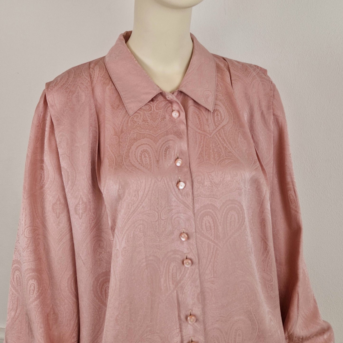 Camicia pura seta rosa antico