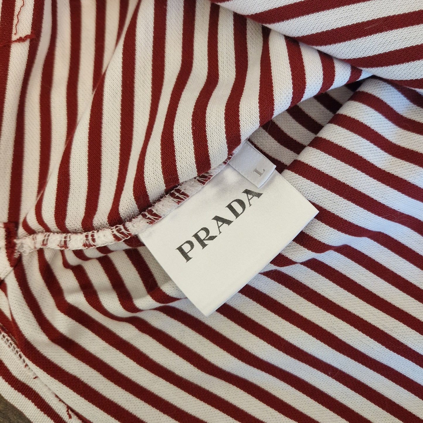 T shirt Prada 2014 righe bianche e rosse