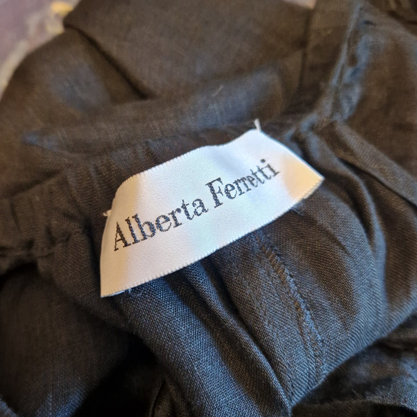 Abito Alberta Ferretti lino nero