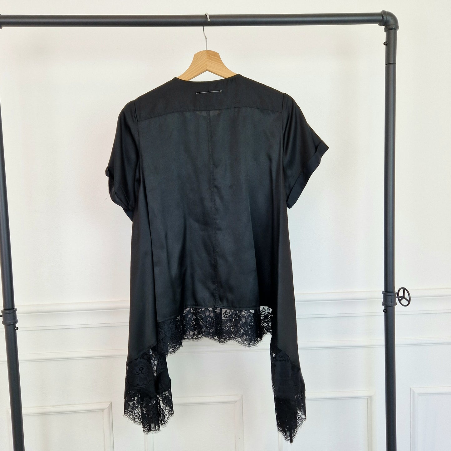 Camicia MM6 Maison Margiela pizzo nero