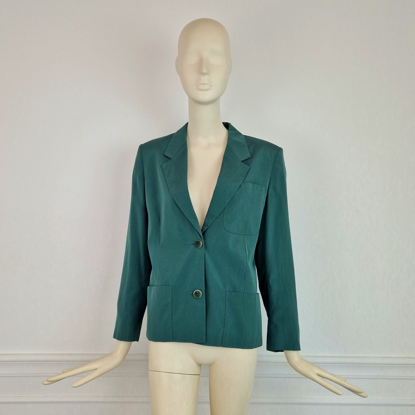 Giacca Max Mara verde pura seta