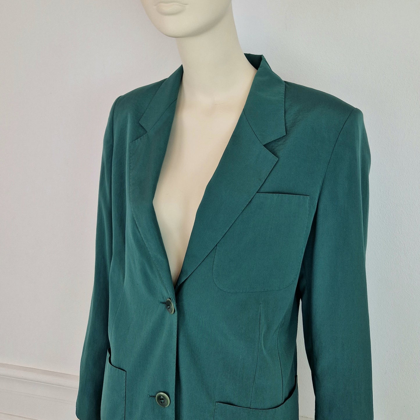 Giacca Max Mara verde pura seta