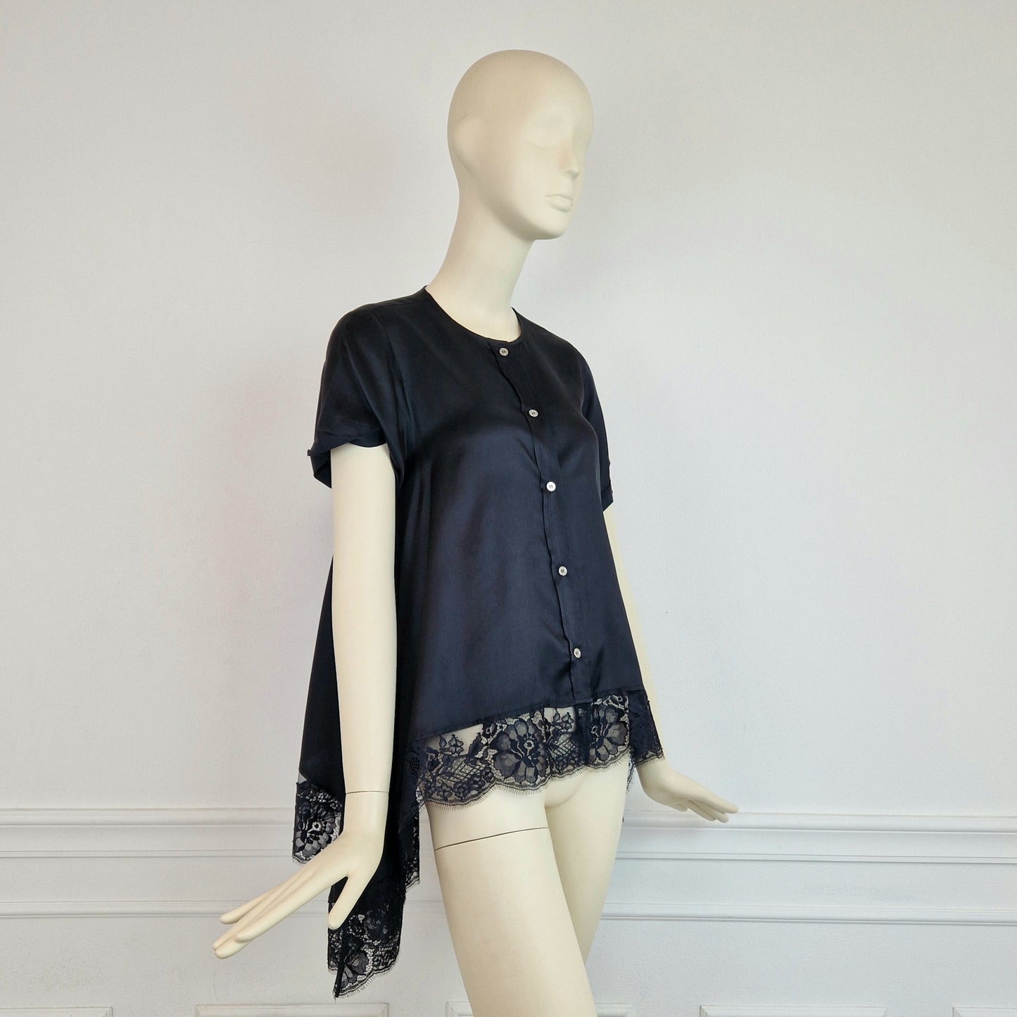 Camicia MM6 Maison Margiela pizzo nero