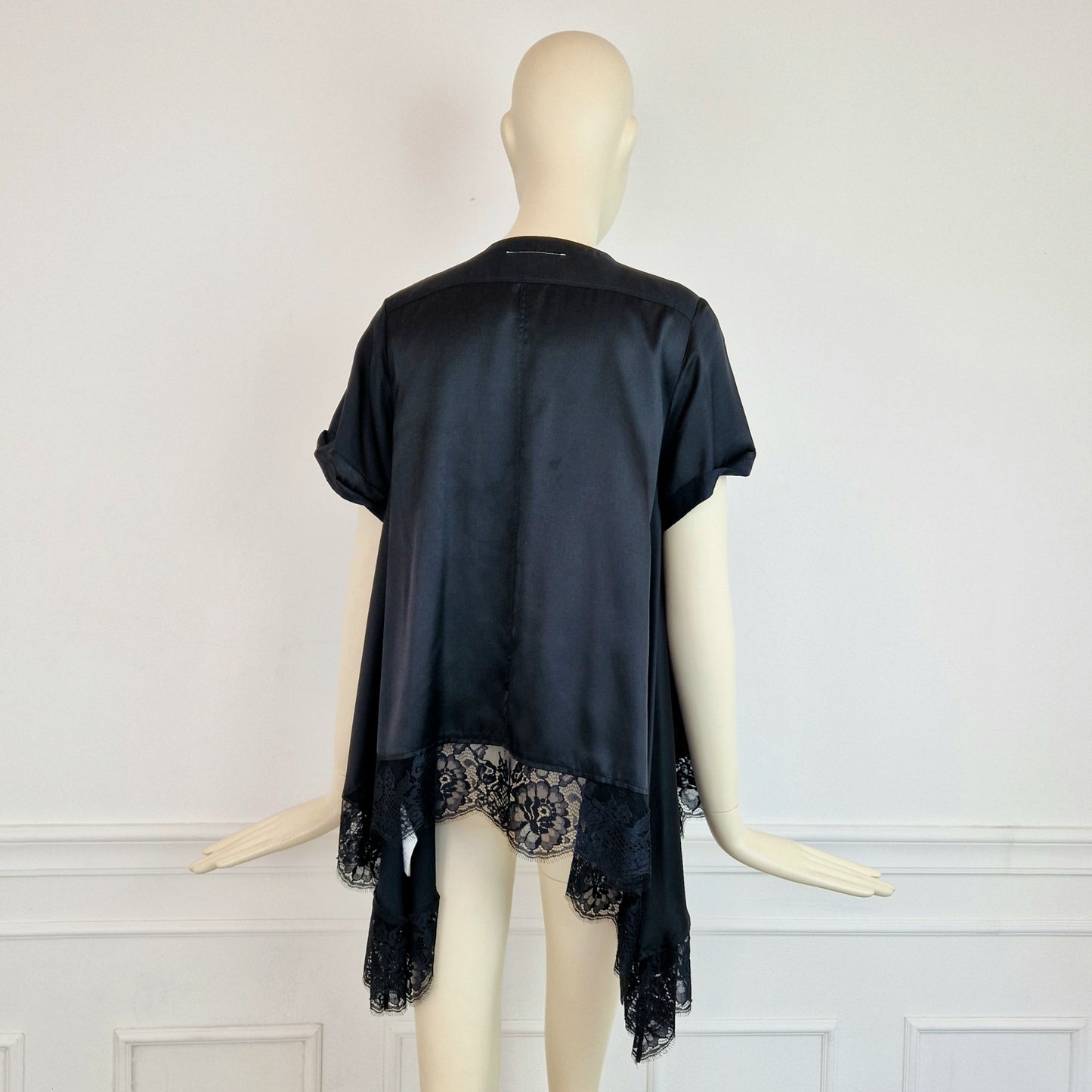 Camicia MM6 Maison Margiela pizzo nero