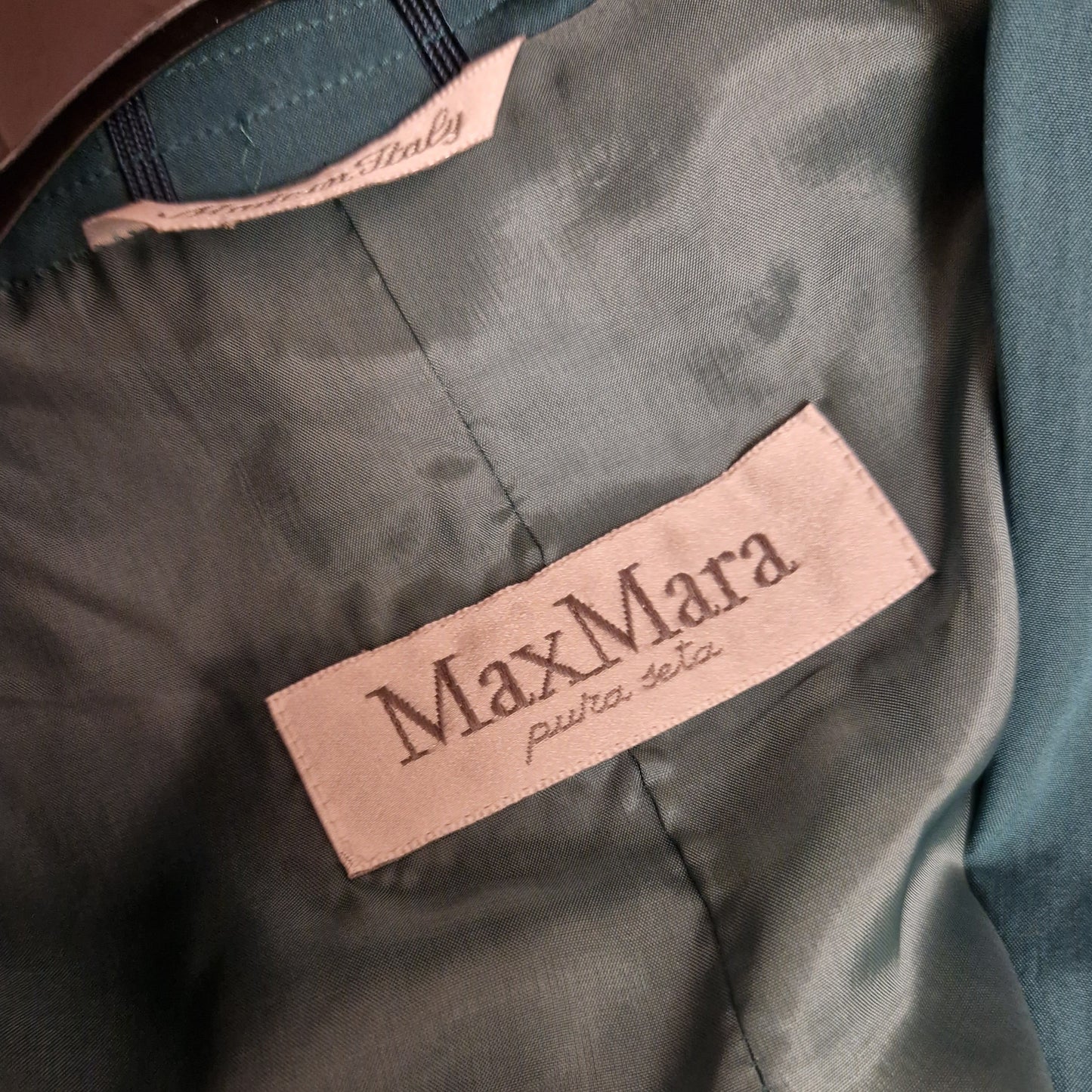 Giacca Max Mara verde pura seta