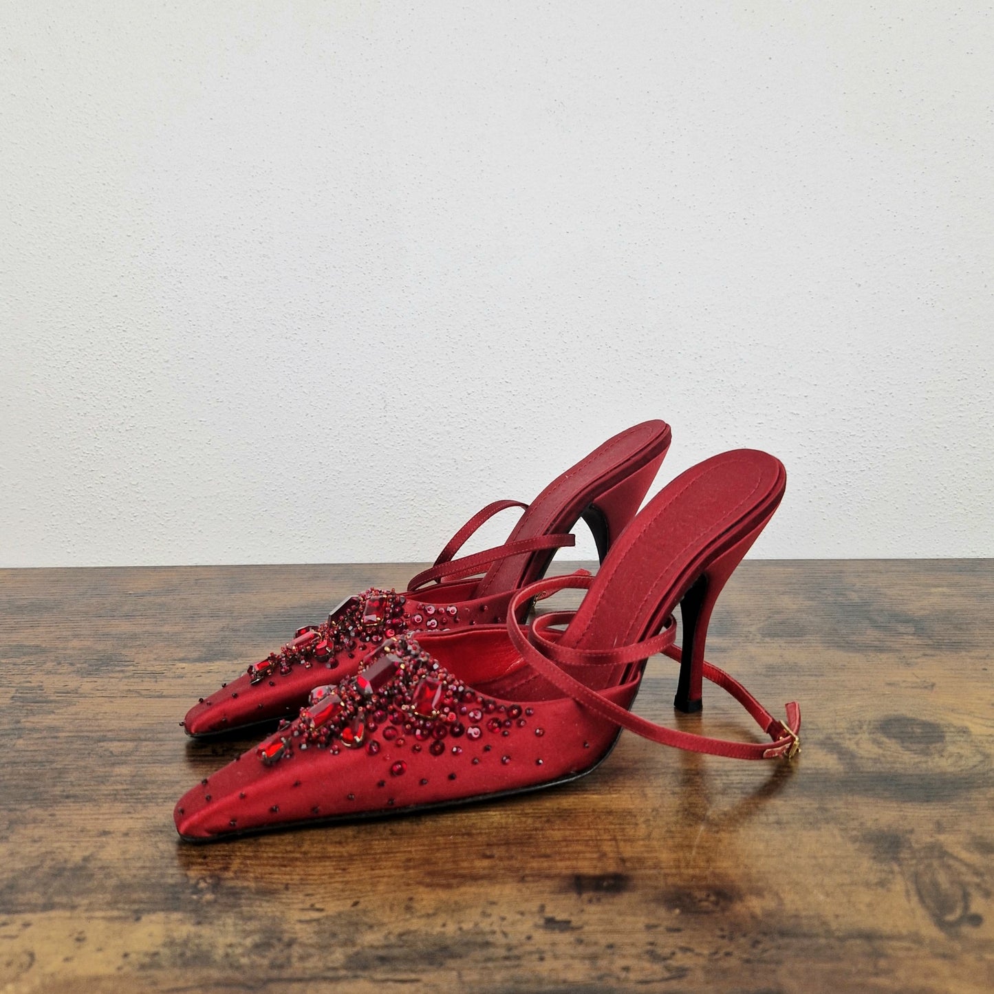 Sabot Casadei raso rosso