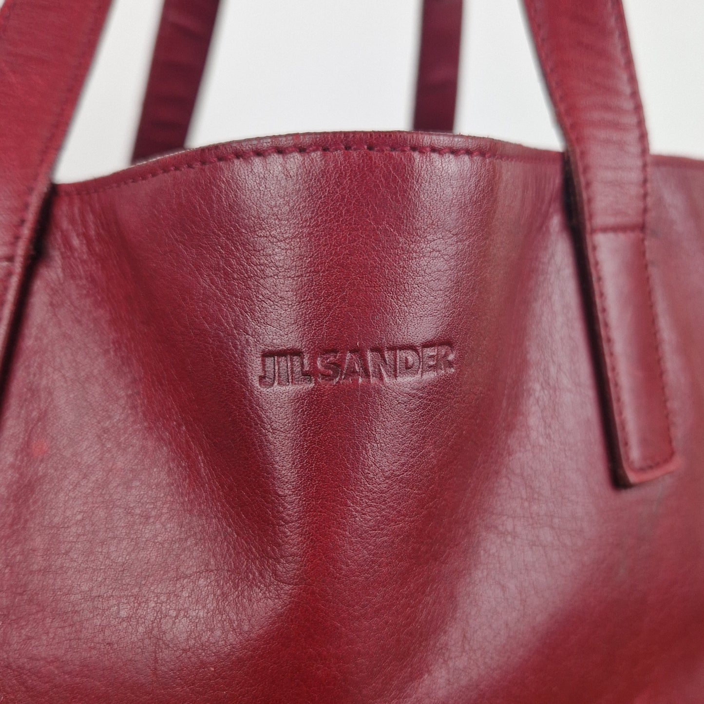 Borsa Jil Sander pelle ciliegia