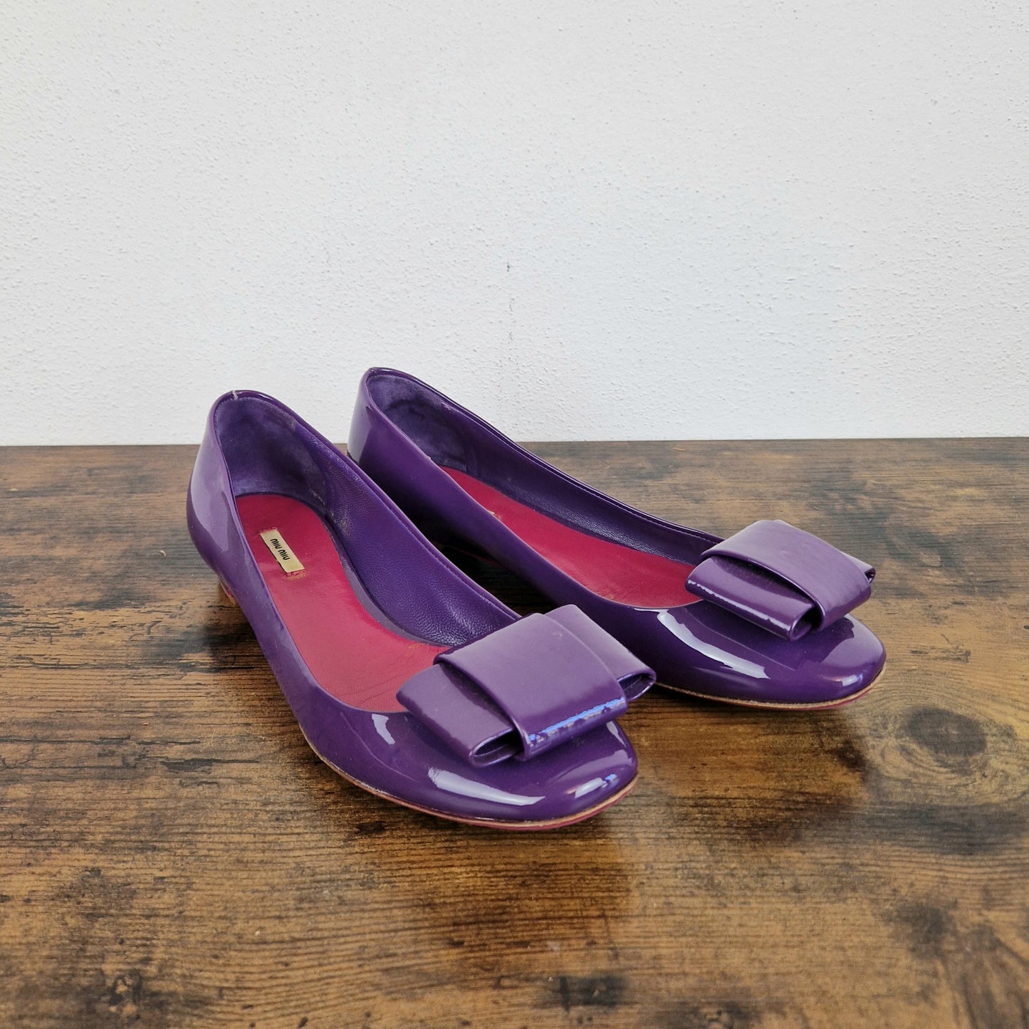 Ballerine Miu Miu vernice viola