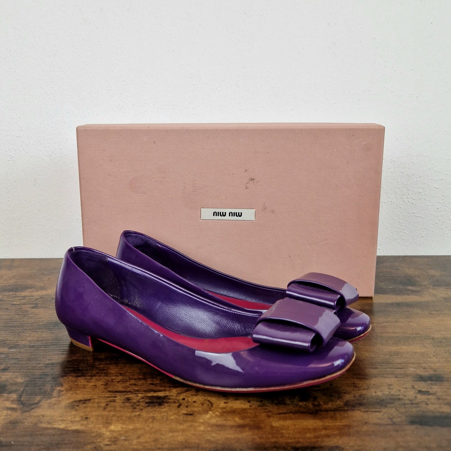 Ballerine Miu Miu vernice viola