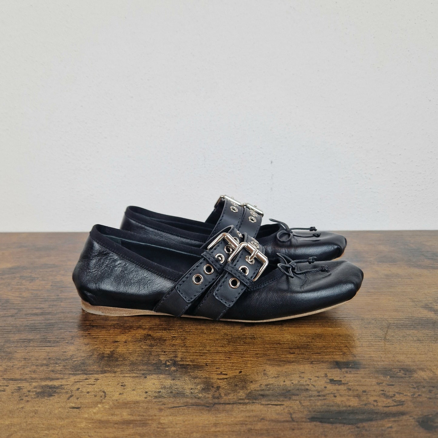 Ballerine Miu Miu pelle nera nr.37