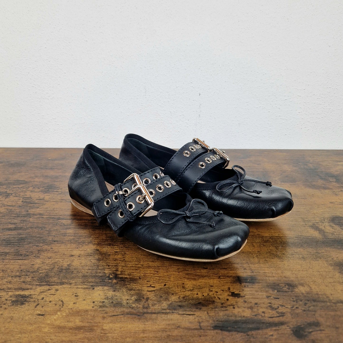 Ballerine Miu Miu pelle nera nr.37