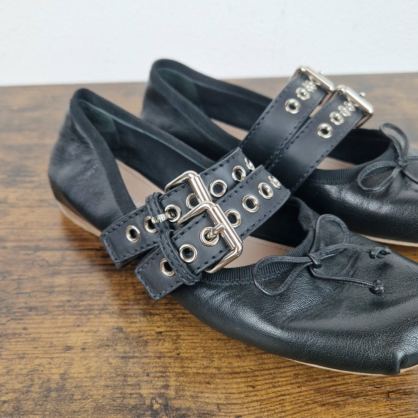 Ballerine Miu Miu pelle nera nr.37