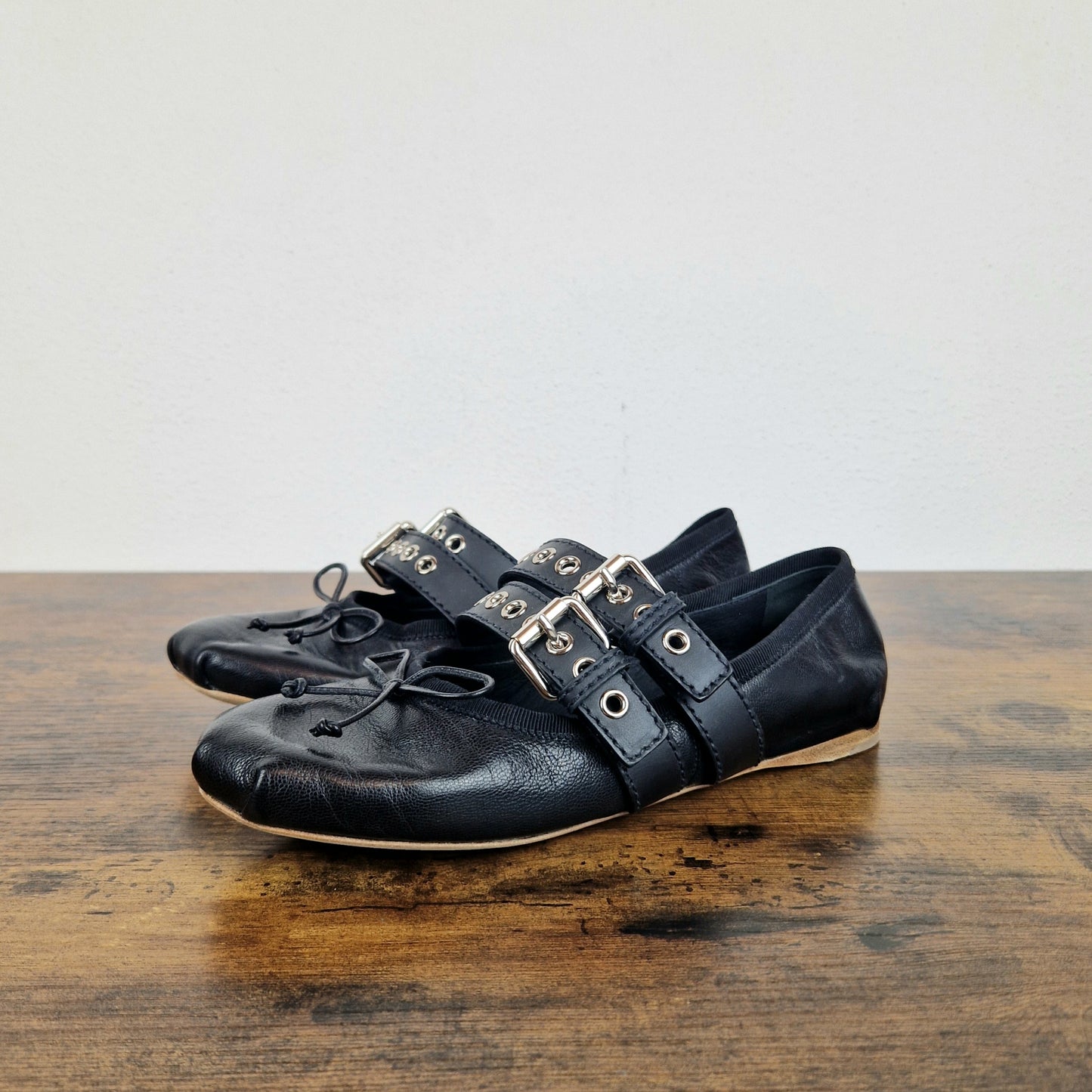 Ballerine Miu Miu pelle nera nr.37