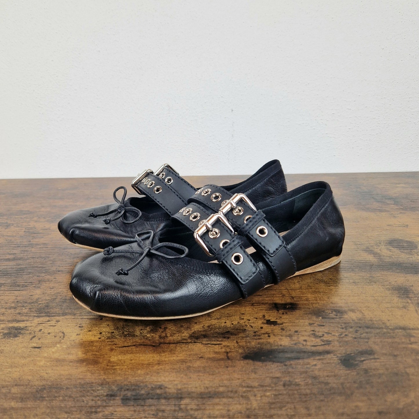 Ballerine Miu Miu pelle nera nr.37