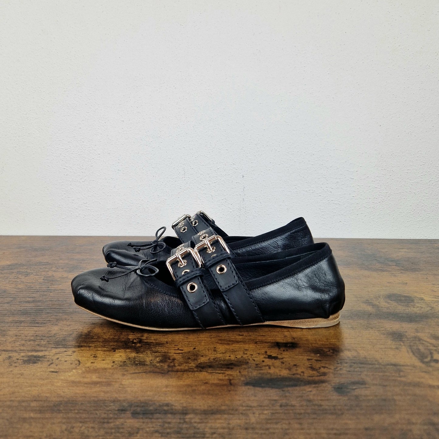 Ballerine Miu Miu pelle nera nr.37