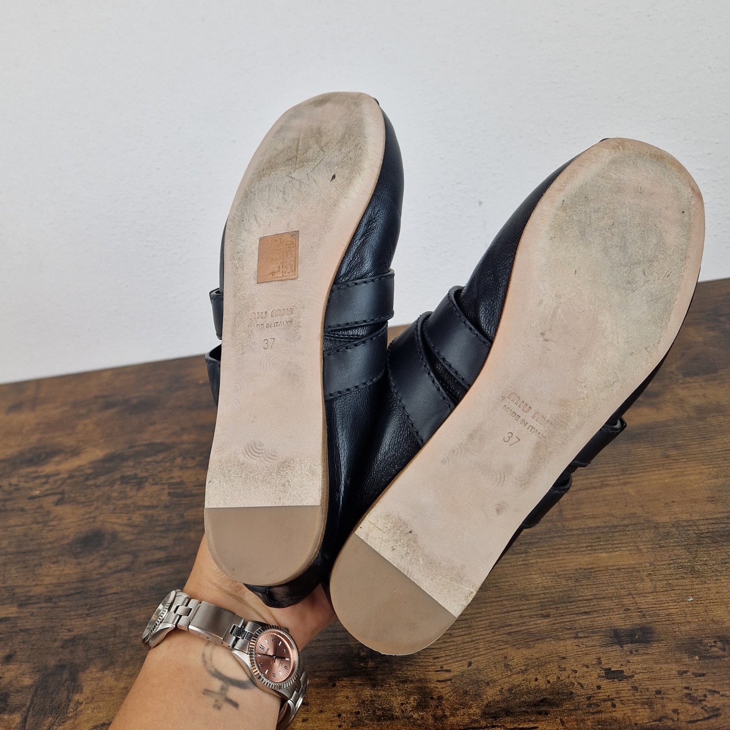 Ballerine Miu Miu pelle nera nr.37