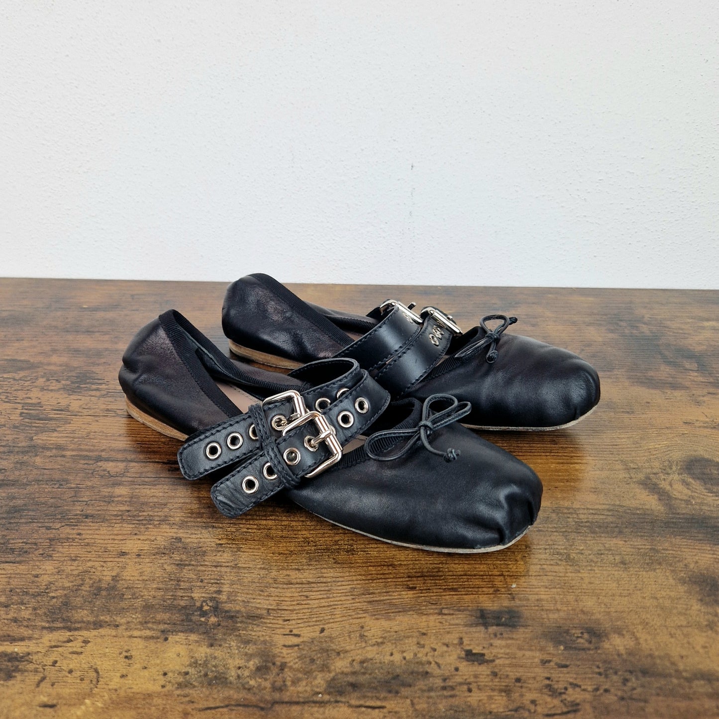 Ballerine Miu Miu pelle nera nr.38